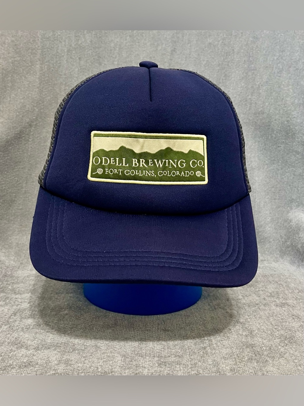 O Dell Brewing Co Fort Collins Colorado Navy Blue Trucker Hat SnapBack Cap